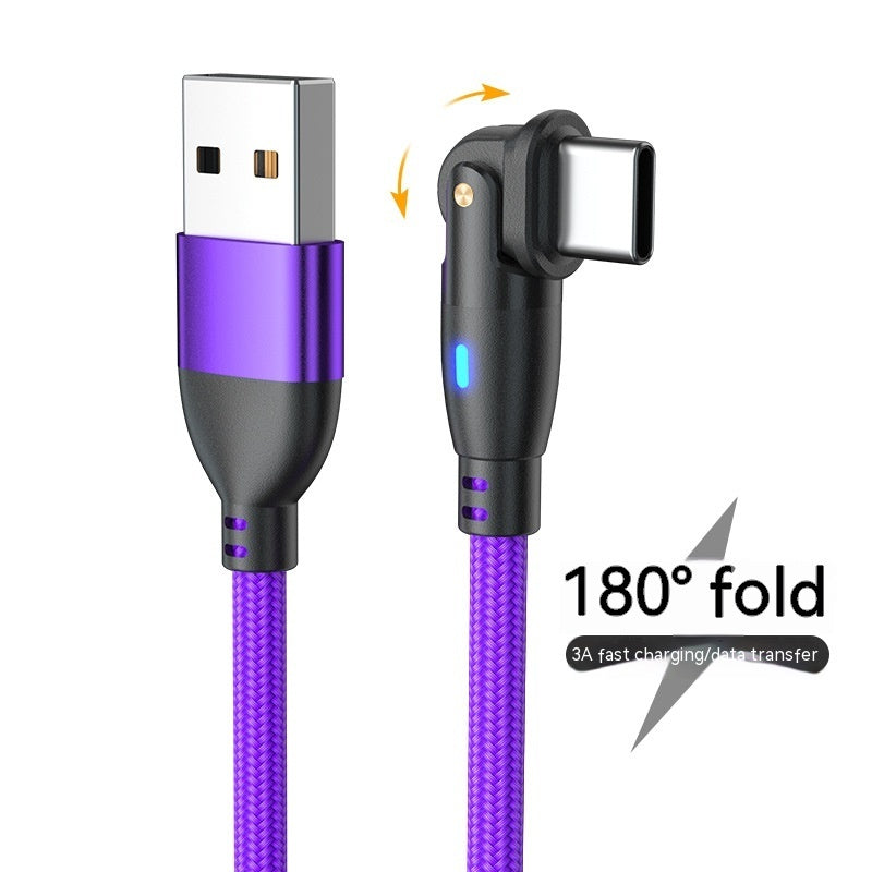 New Product Bending 180 Degrees Data Cable Android TYPEC3A Fast Charge Data Cable